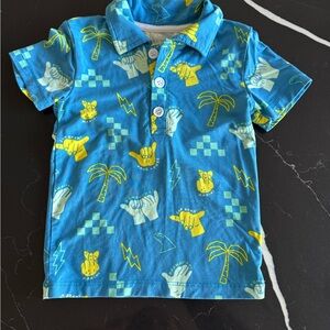 Blue and Yellow‎ Kids Bamboo Polo